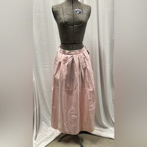 NWT Vintage Allen Lolly Pink and White Strpied Pleated Skirt Size 10